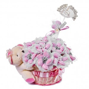 Miniş Teddy Ayıcık Çikolata Çiçeği