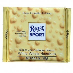 Ritter Sport Beyaz Bütün Fındıklı Tablet Çikolata