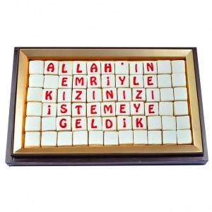Allah´ın Emriyle Kız İsteme Seti Kurabiye Harfler